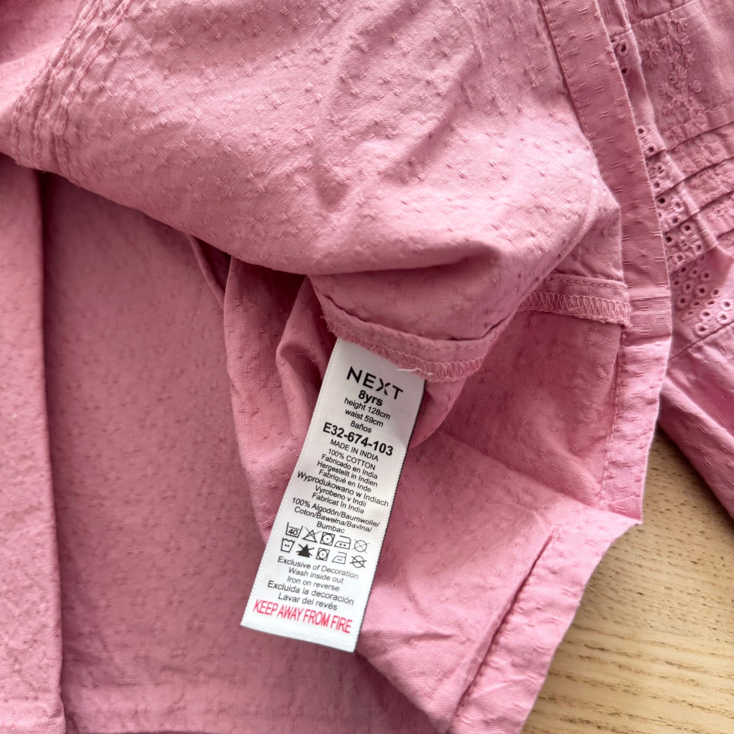 Next / Pink ruffle blouse / 8Y