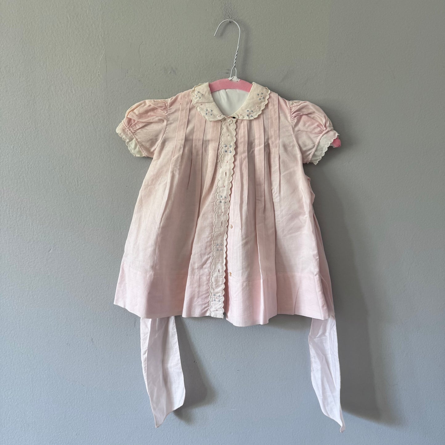 Vintage / Light pink blouse dress / 2Y