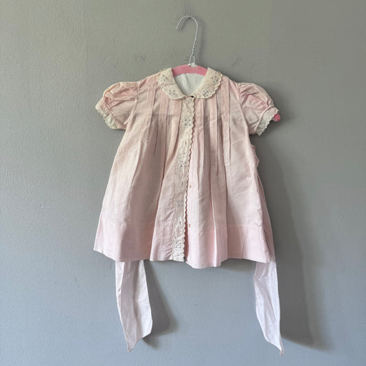 Vintage / Light pink blouse dress / 2Y
