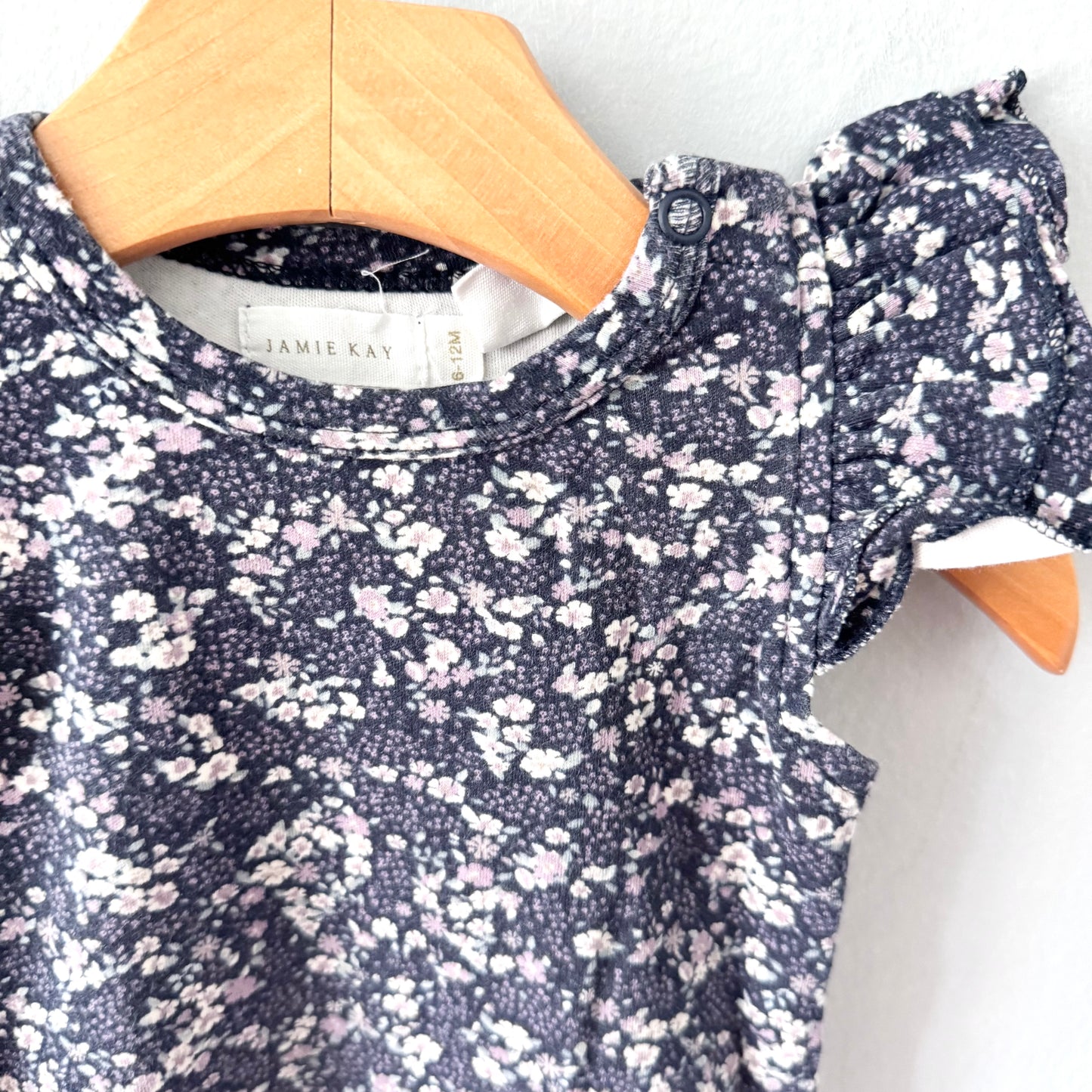 Jamie Kay / Navy floral tank onesie / 6-12M