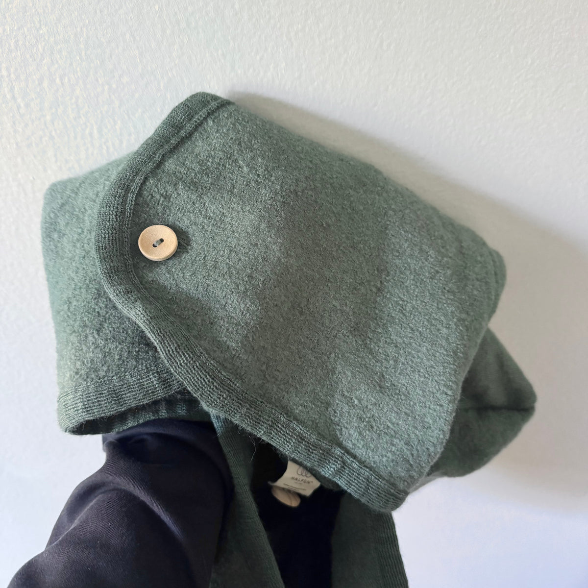 Halfen / Dark green swaddle merino wool / 0-3M