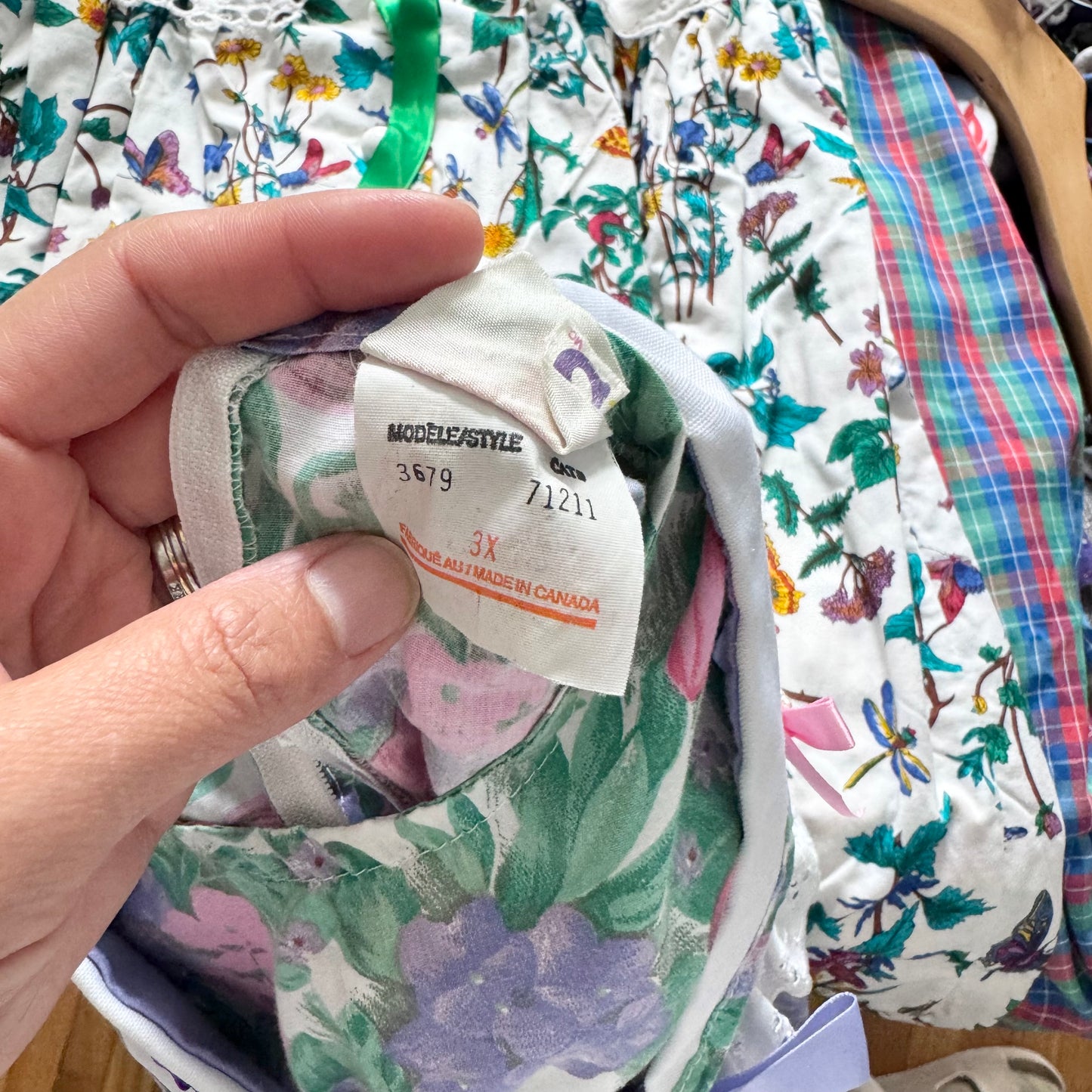 Vintage Sears / Floral long sleeve jumpsuit / 3Y