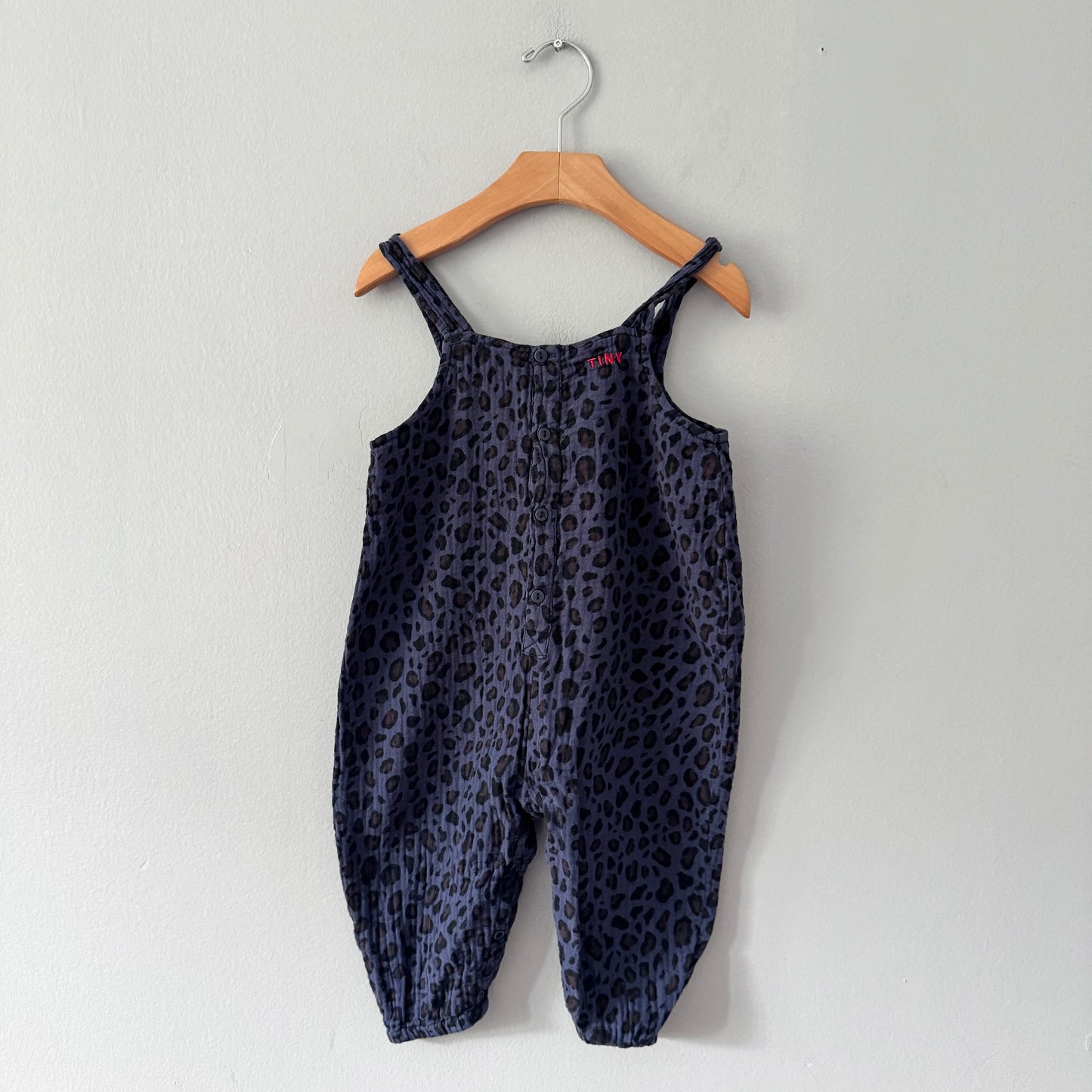 Tiny Cottons / Leopard muslin romper / 18M