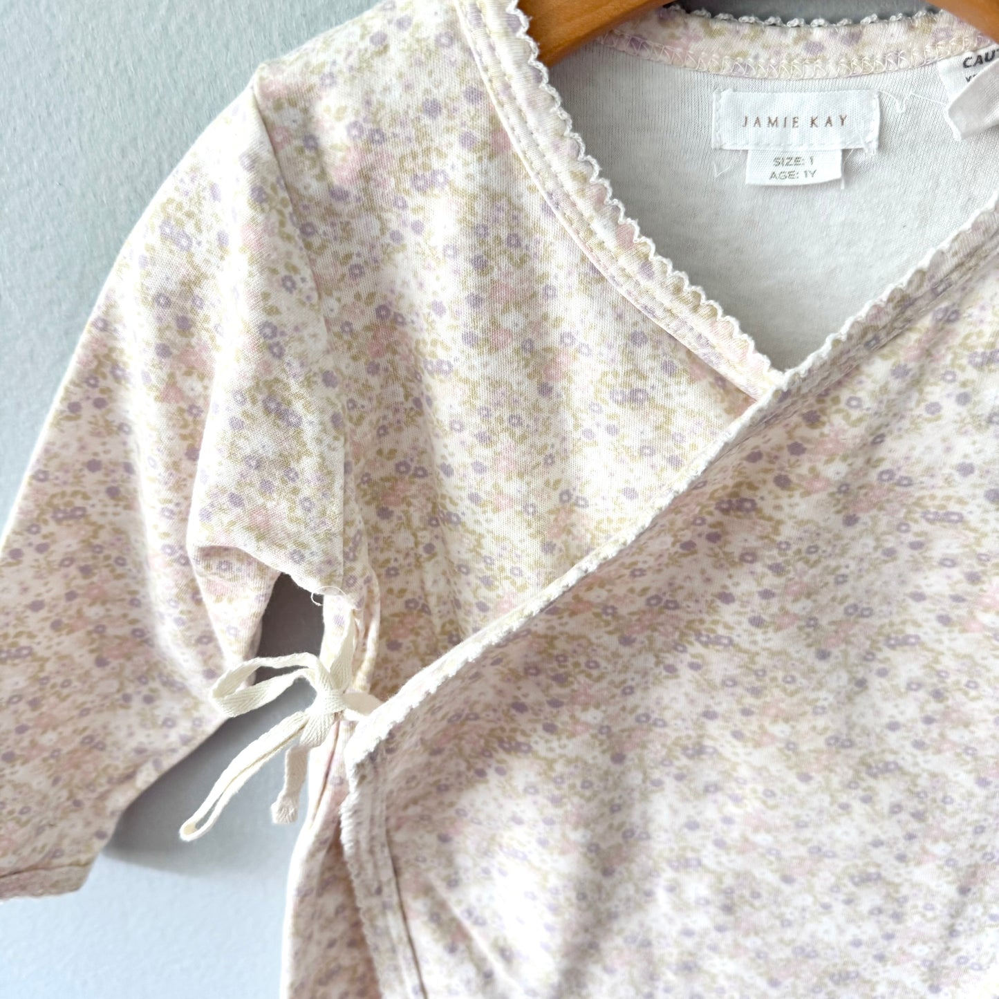 Jamie Kay / Light pink floral romper / 1Y
