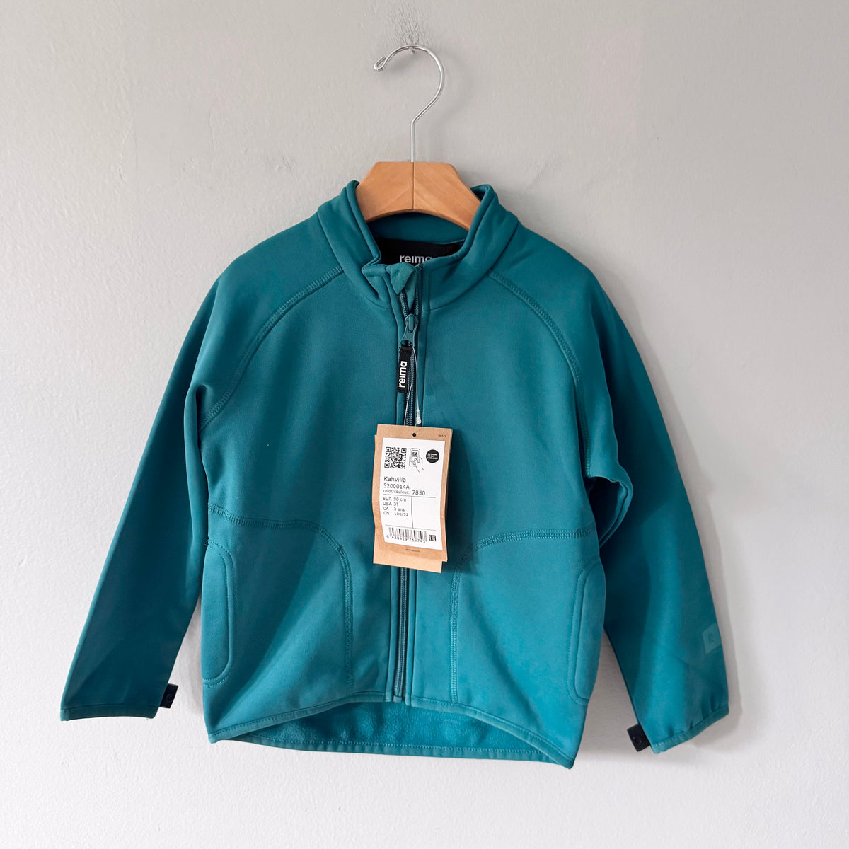 Reima / Green fleece lined zip up / 98(3T) - New with tag
