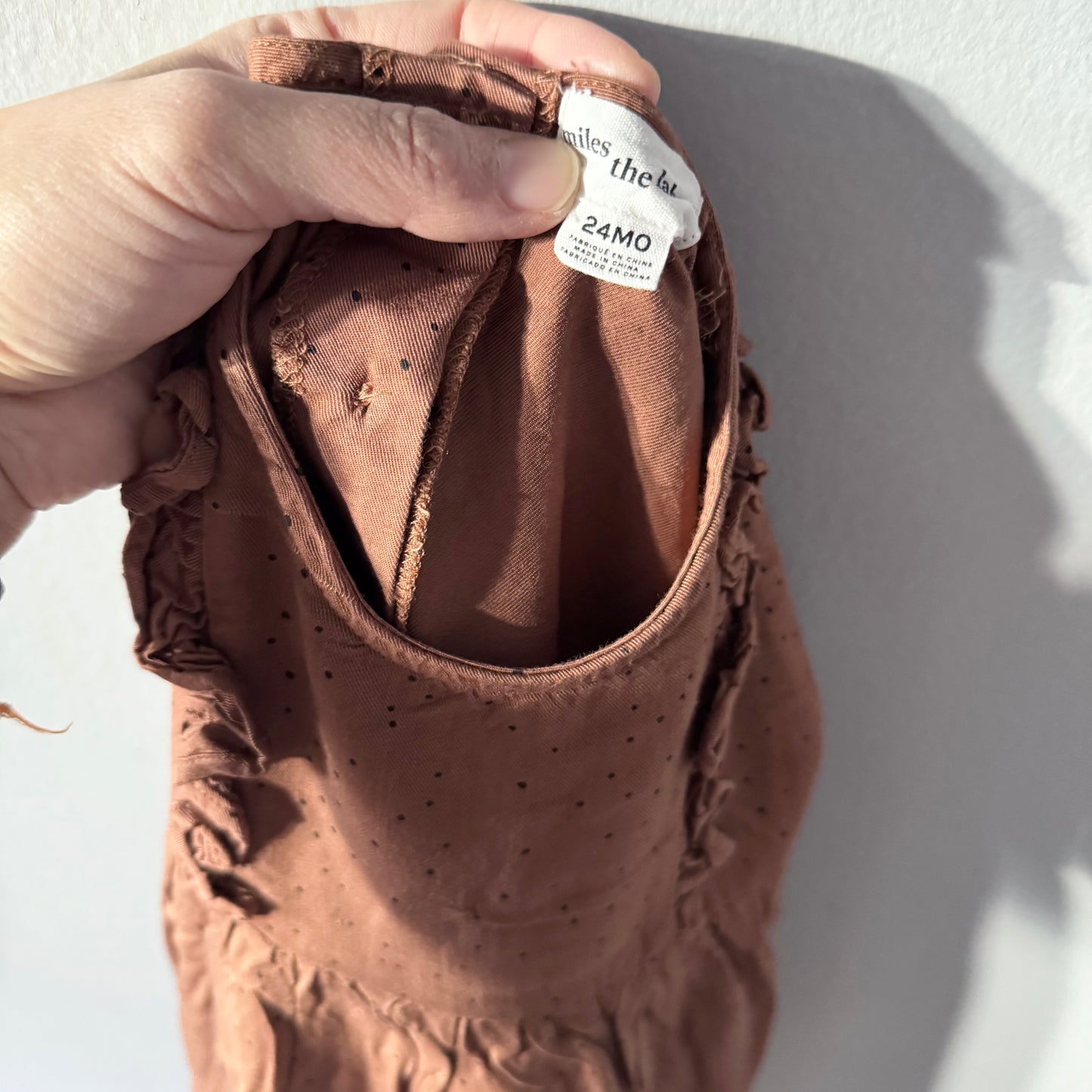 Miles the label / Brown x dots dress / 24M