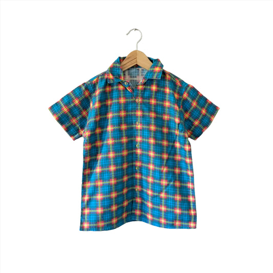 Handmade / Blue checked shirt / 5Y