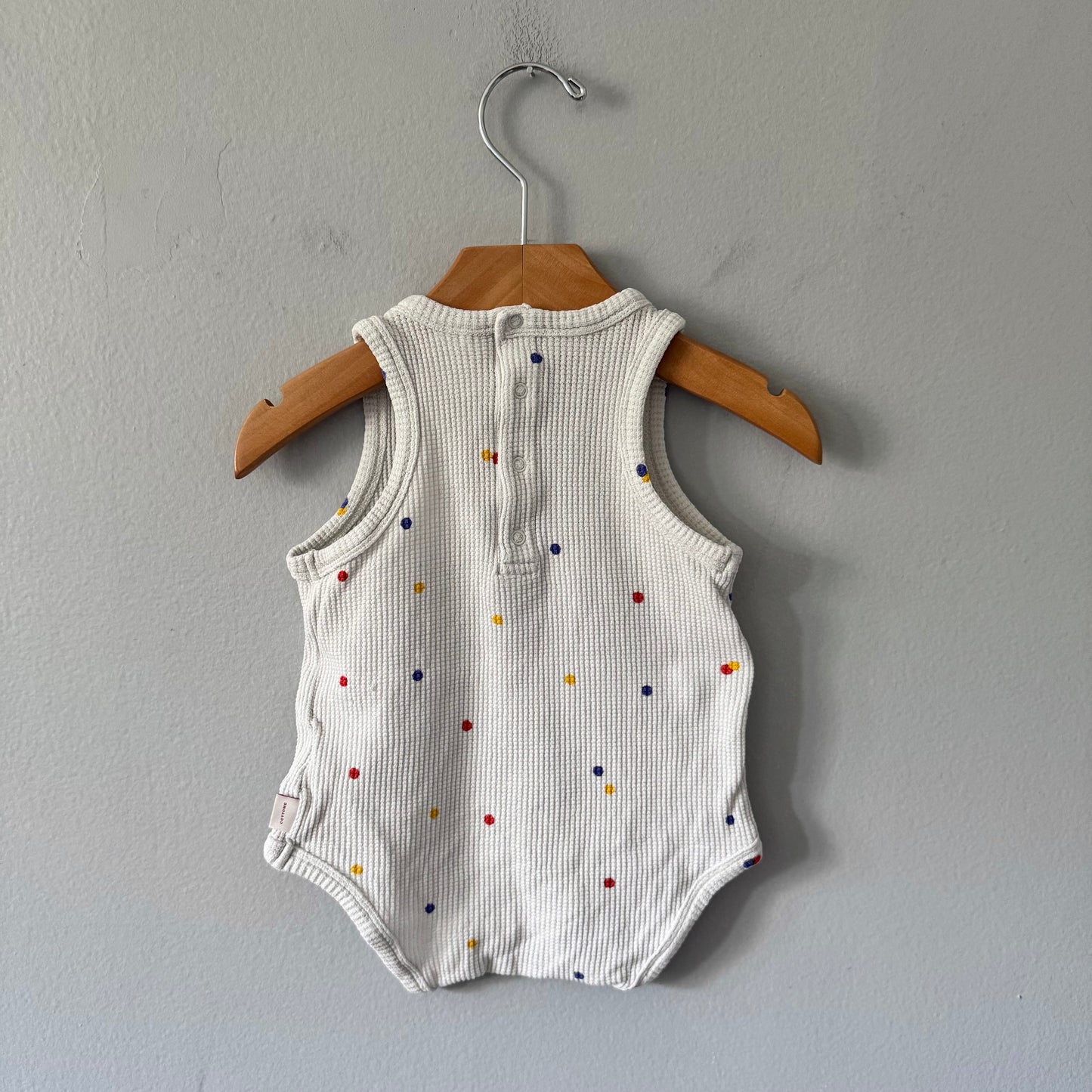 Tiny Cottons / Waffle tank onesie / 12M