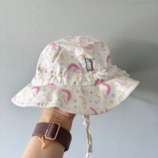 Jan & Jul / White x pink rainbow bucket hat / S