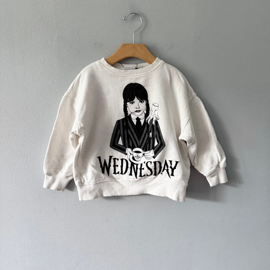 Zara / Wednesday sweatshirt / 6-7Y(Fits 5-6Y)
