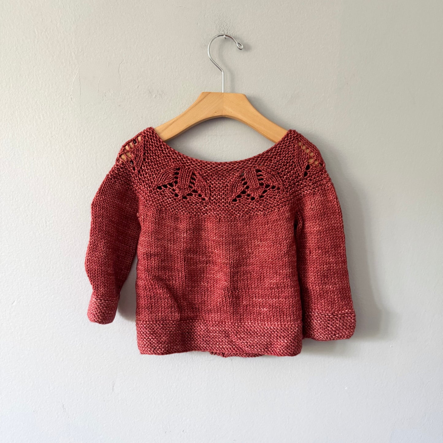 Handmade / Brown knit cardigan / 12-18M