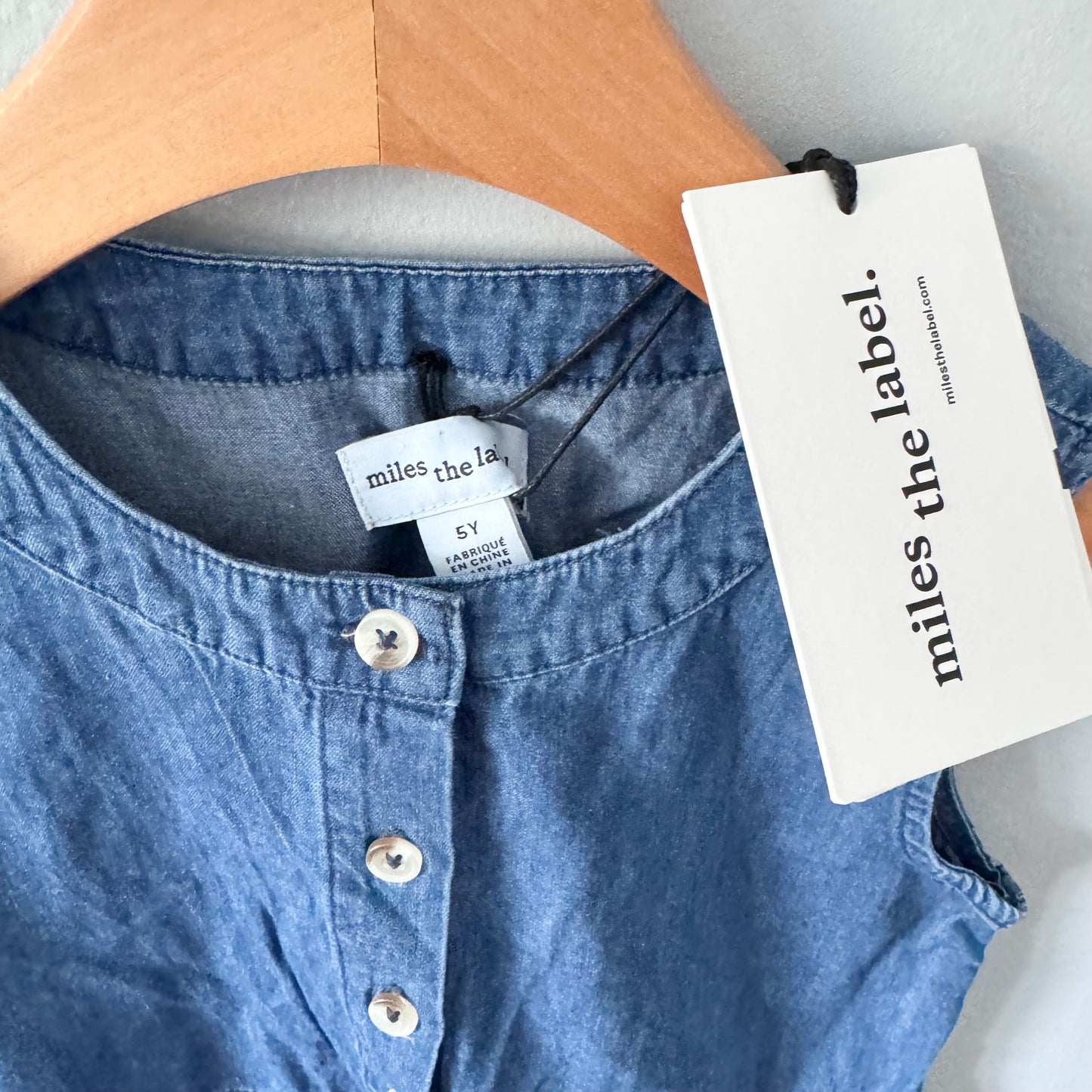 Miles the label / Chambray tank dress / 5Y - New with tag