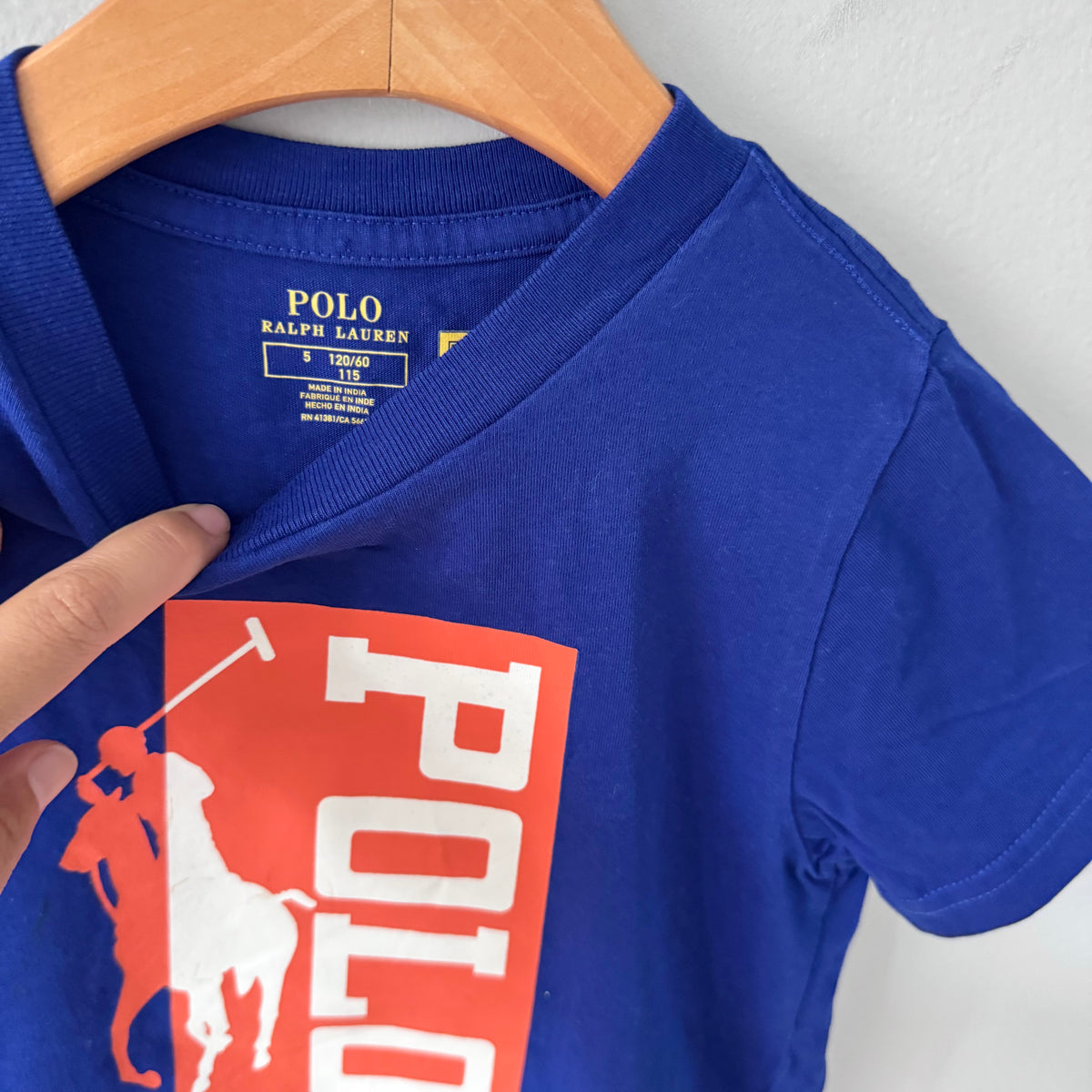 Polo Ralph Lauren / Blue x orange T-shirt / 5Y