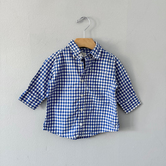 Crewcuts / Blue gingham shirt / 2Y