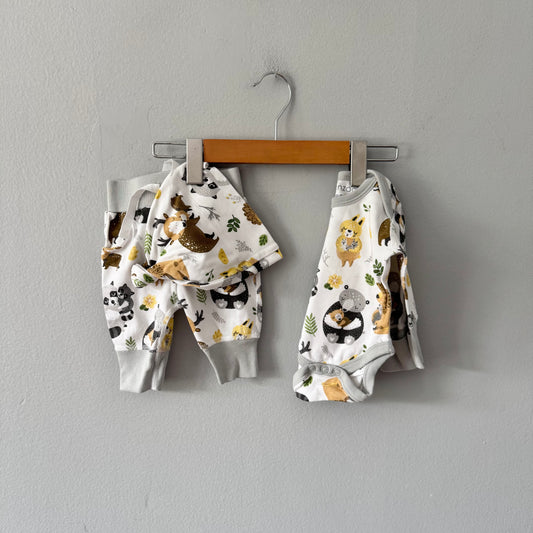 Endanzoo / Animal long sleeve onesie with cap / Newborn
