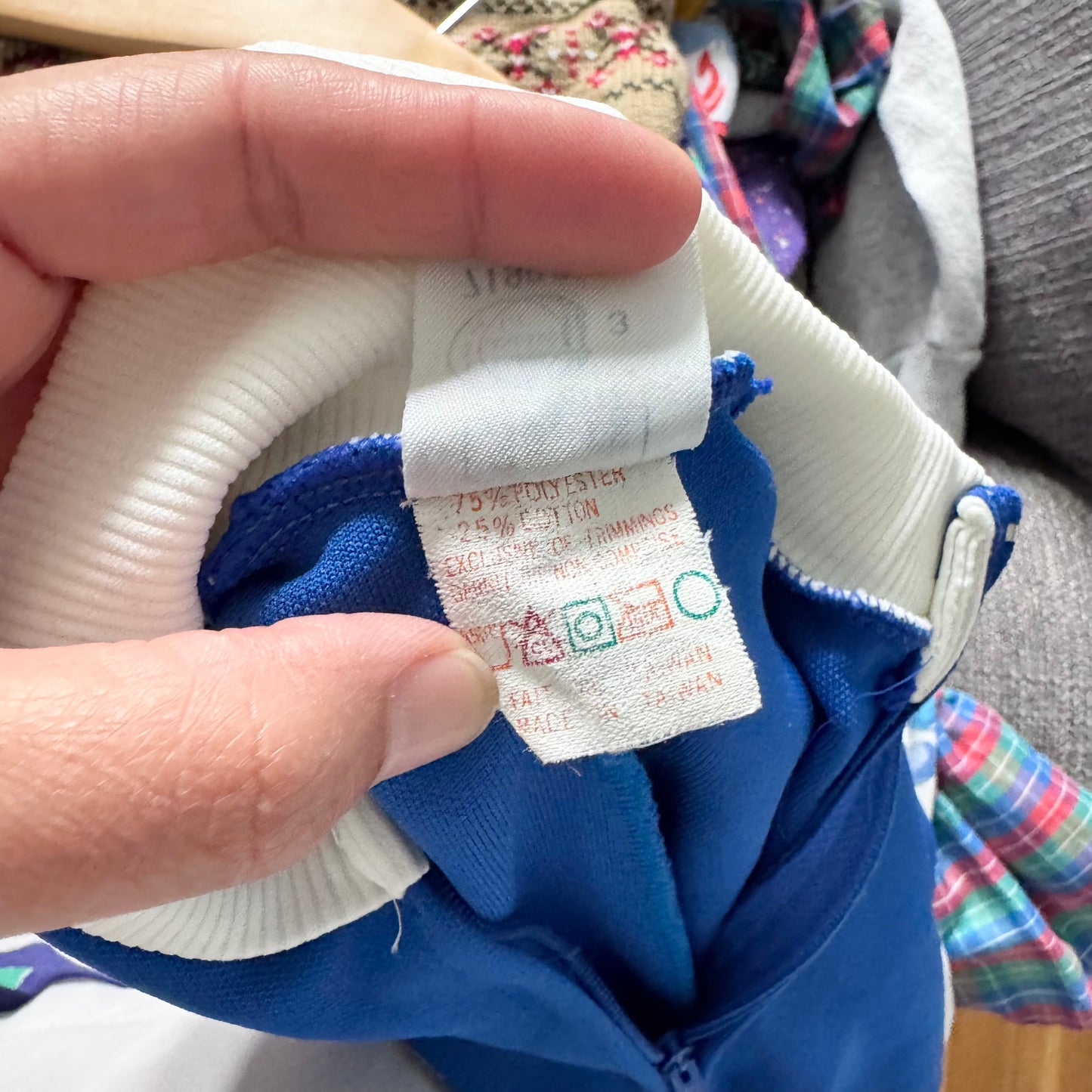Vintage Sears / Blue jersey romper / 3Y