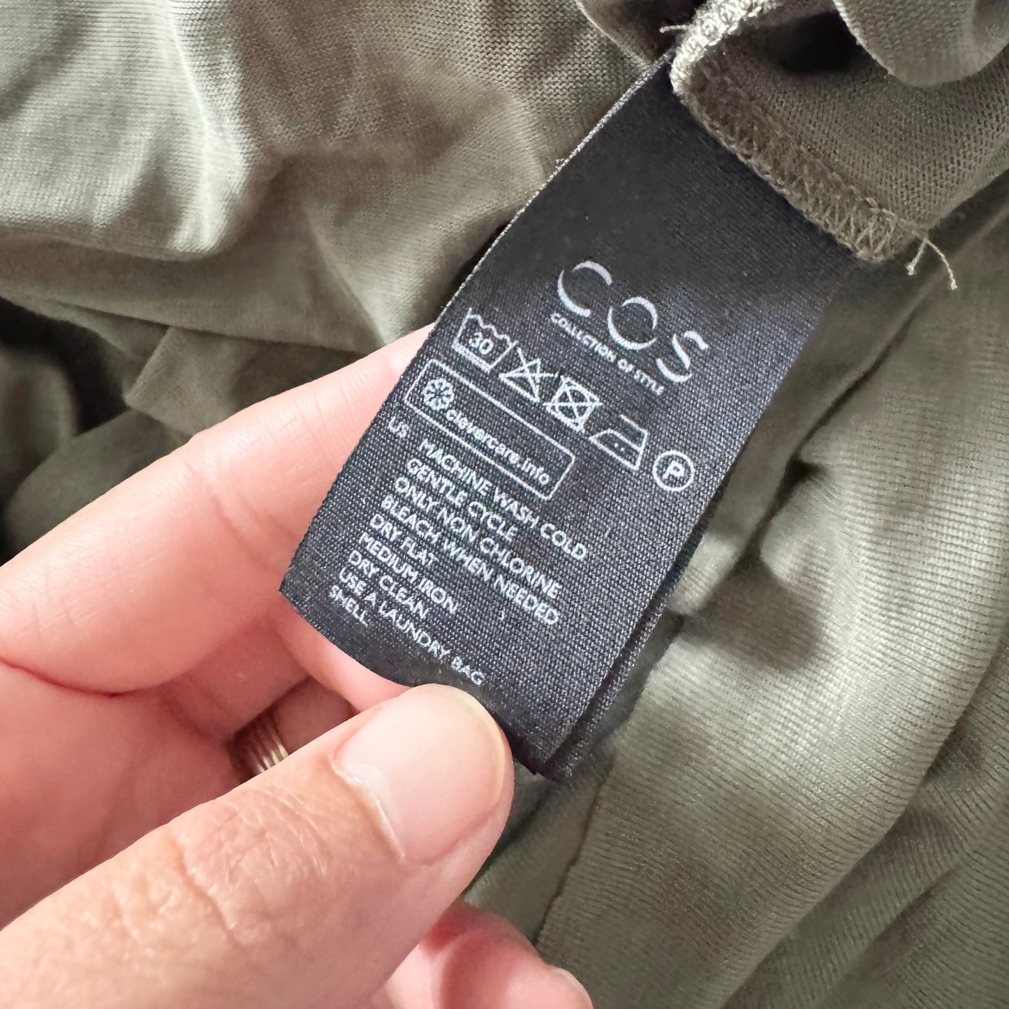 COS / Khaki 100% Lyocell maxi dress / Women M - New with tag