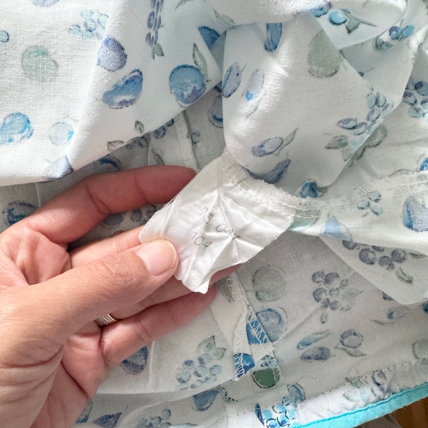 Vintage / White x blue summer dress / 4Y