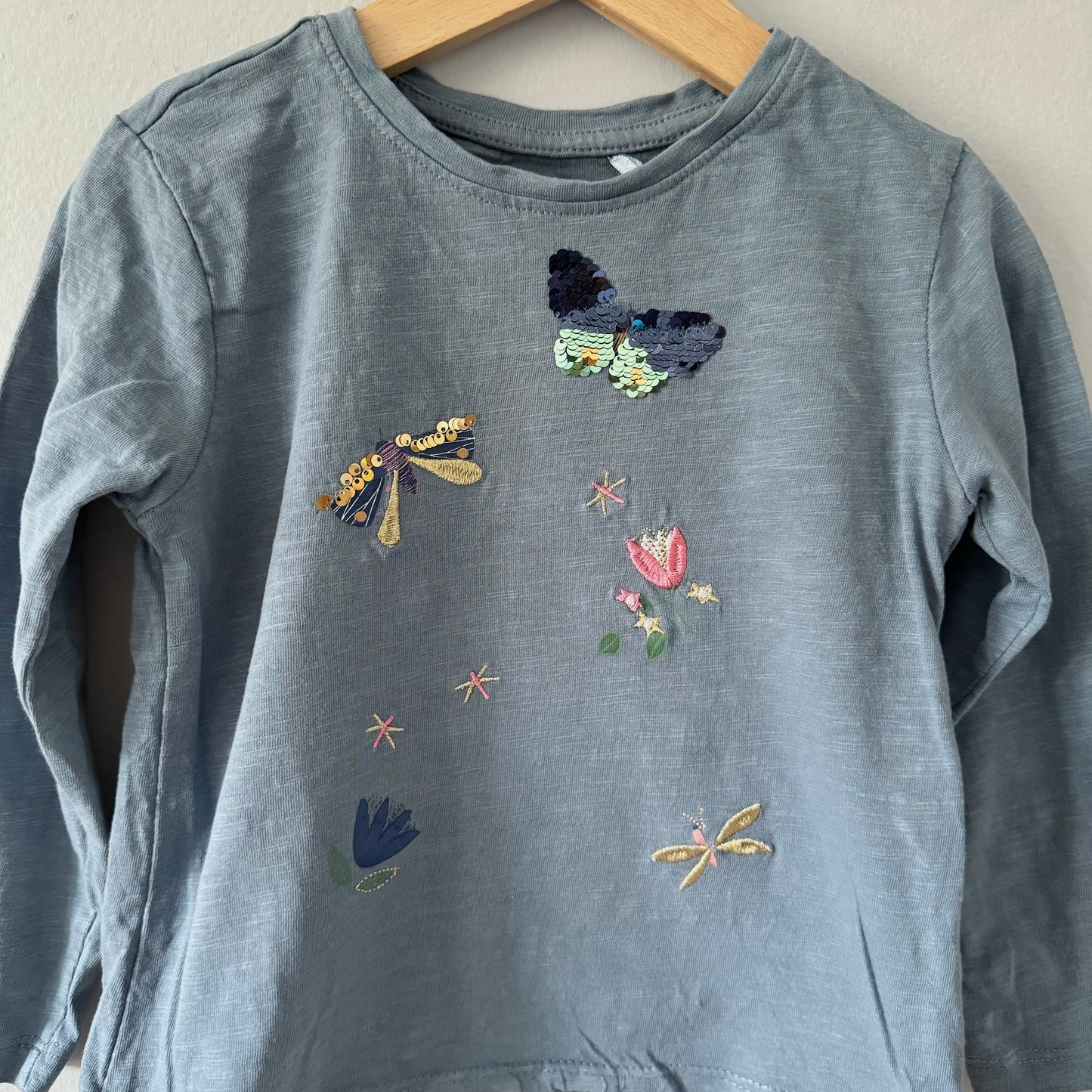 Cool Club / Long sleeve top - embroideries / 110cm(4-5Y)