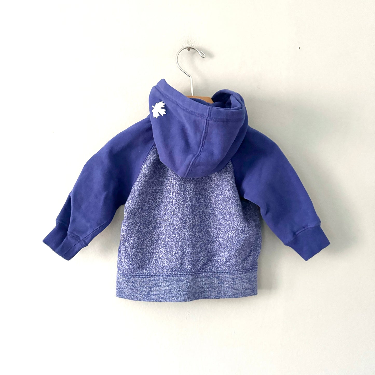 Roots / Purple raglan zip up hoodie / 6-12M