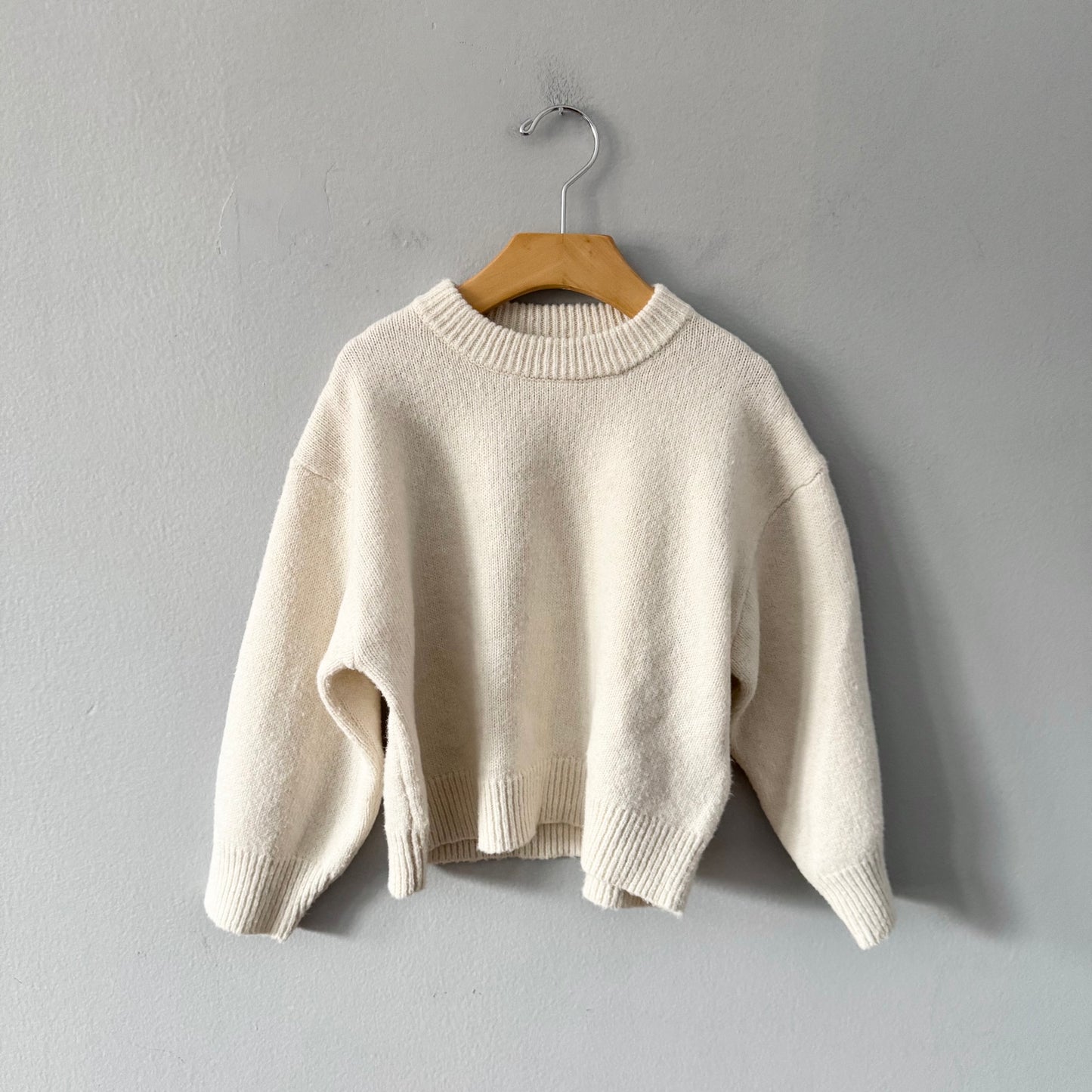 Zara / White knit pullover / 8-9Y