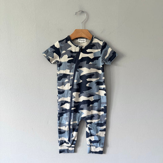 Miles the label / Blue camo romper / 12M