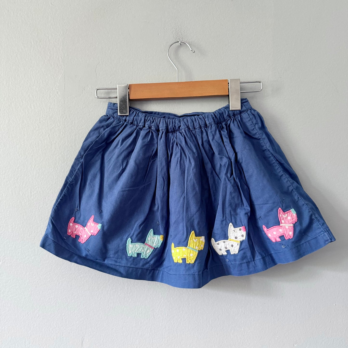John Lewis / Blue x dog skirt / 5Y