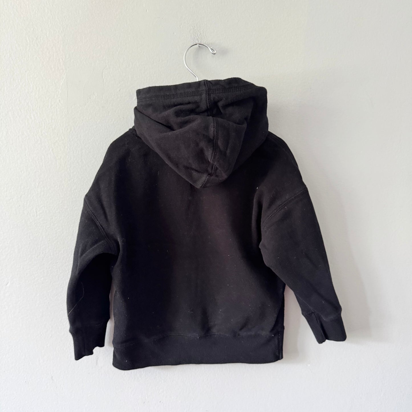 Roots / Black x red plaid hoodie / 4T