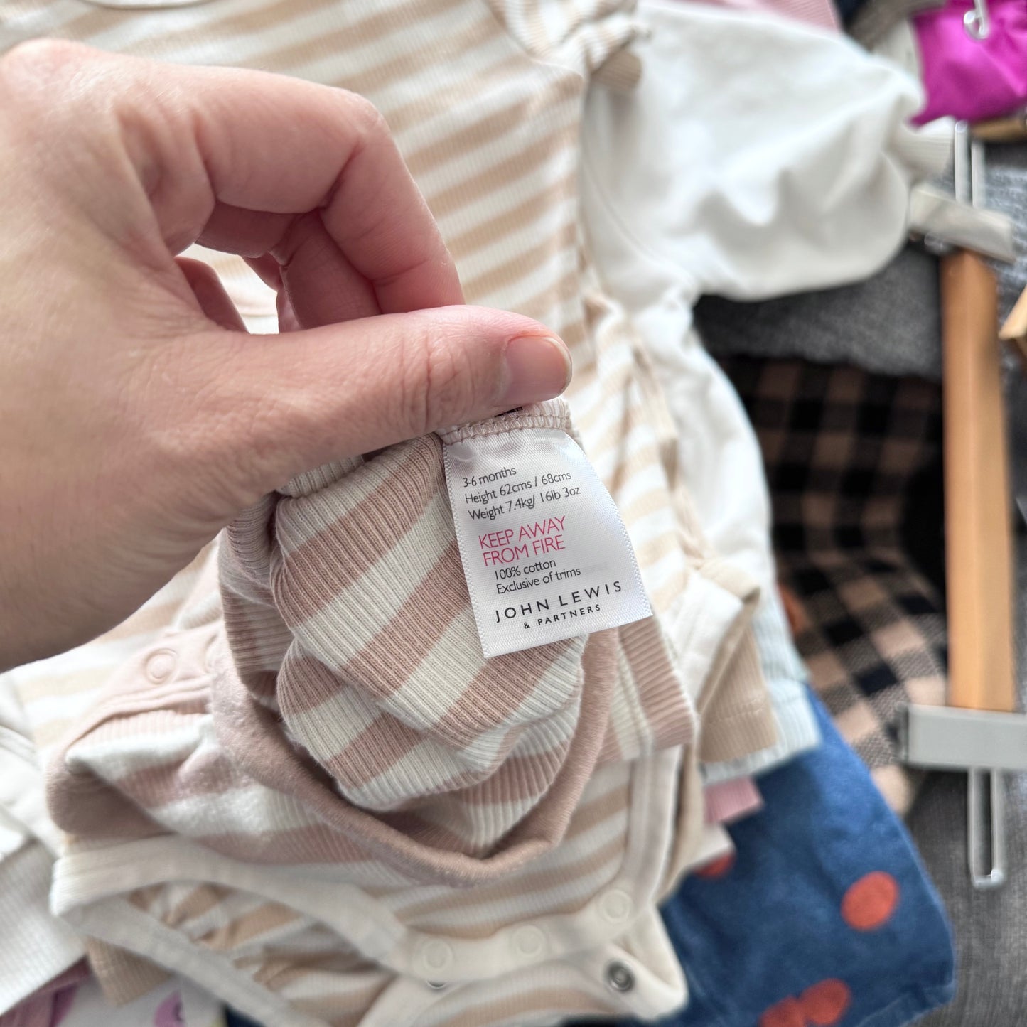 John Lewis / 3 set of onesies / 3-6M