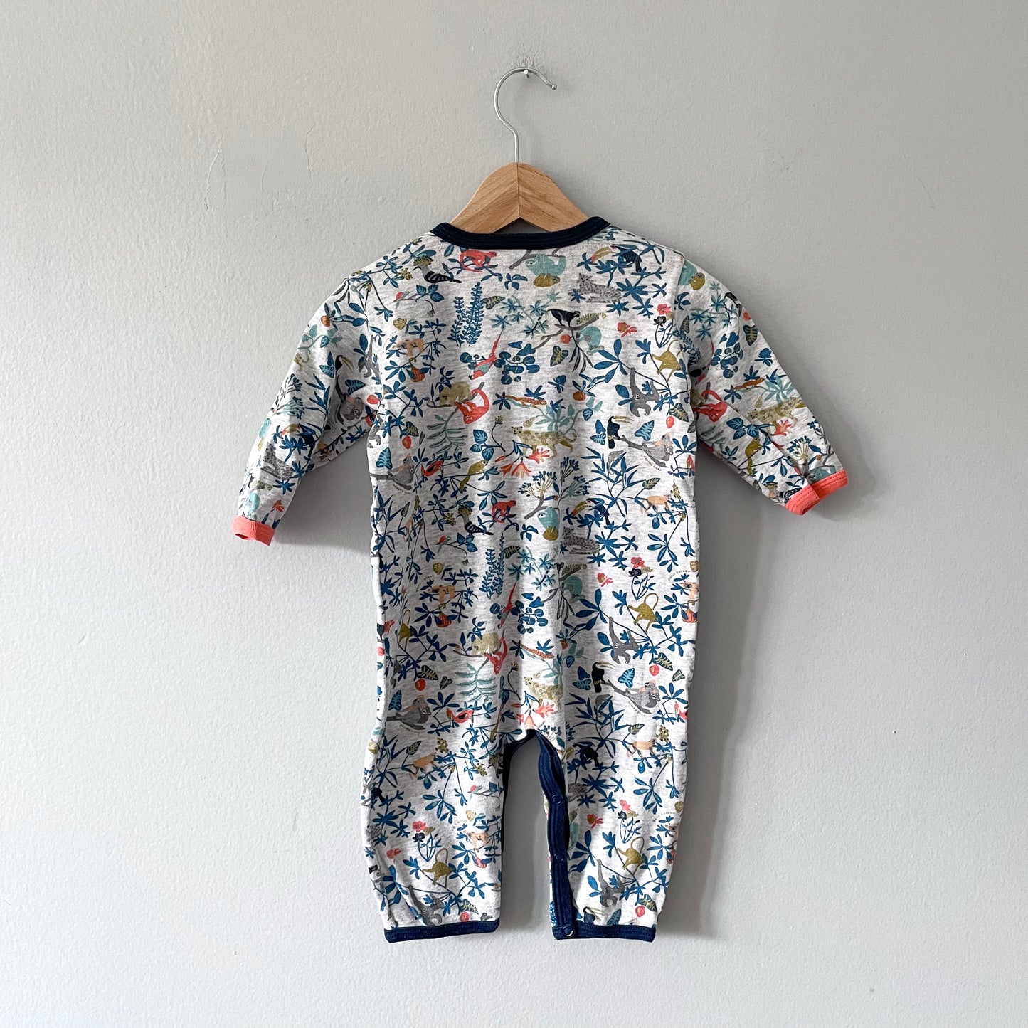 Petit bateau / Animal pattern romper / 12M