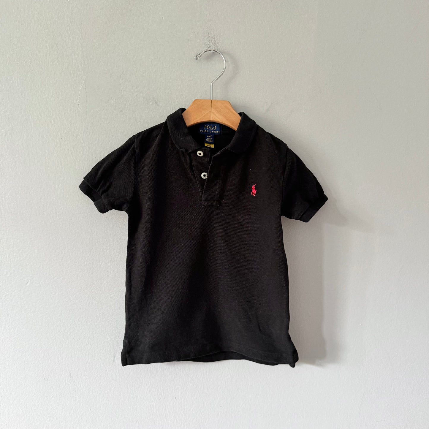 Polo Ralph Lauren / Black polo shirt / 4T
