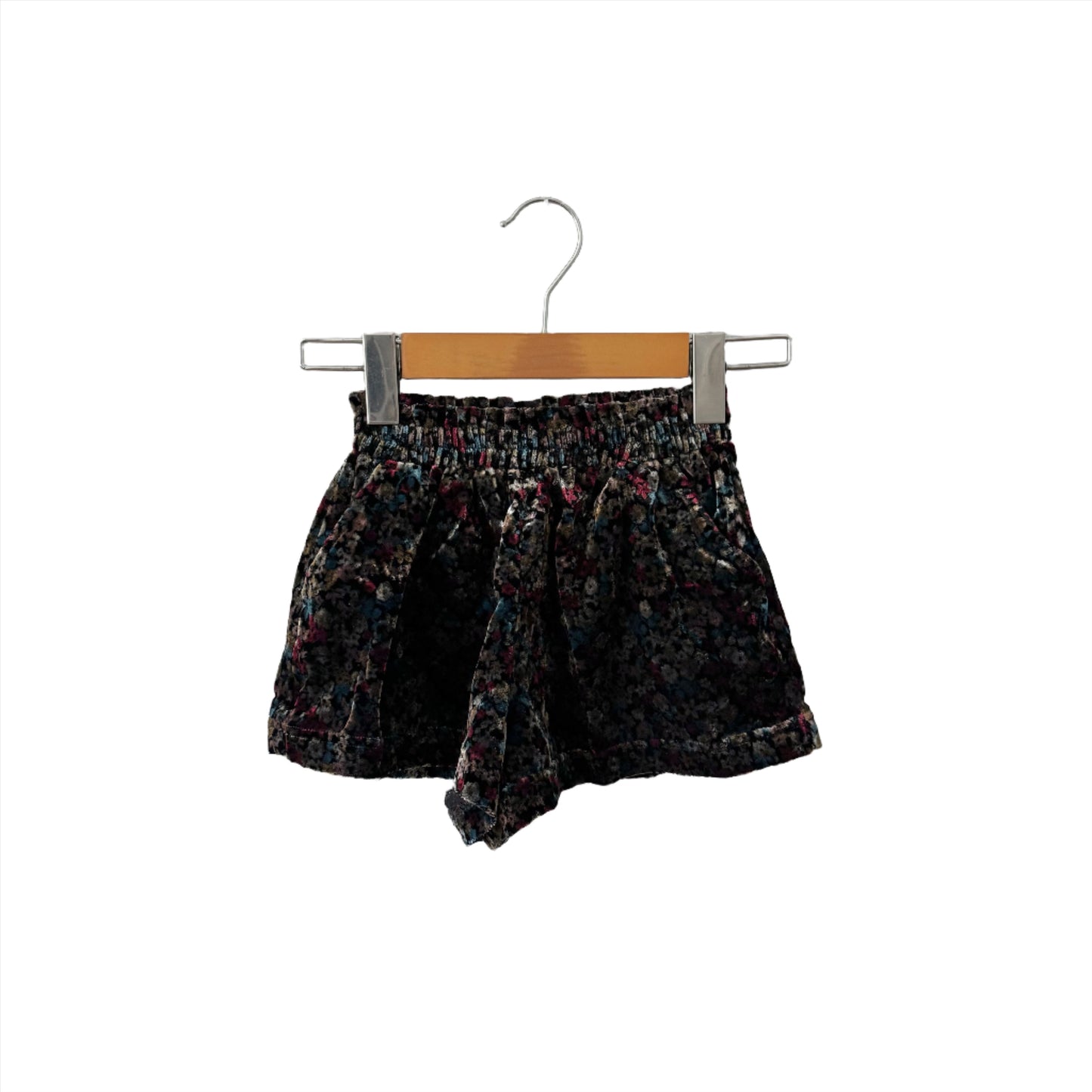 Next / Velour x floral shorts / 4Y