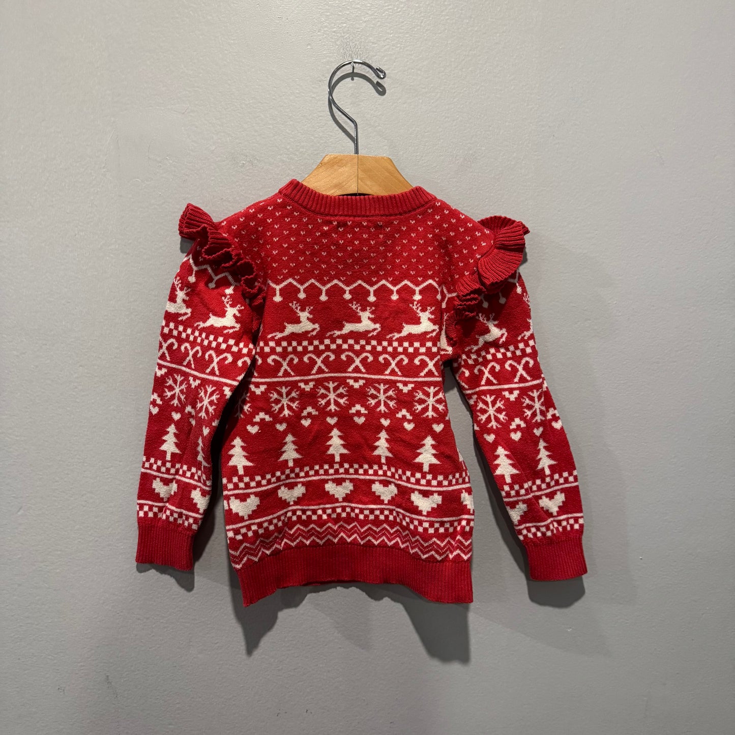 Andy & Evan / Red x white holiday sweater / 2Y