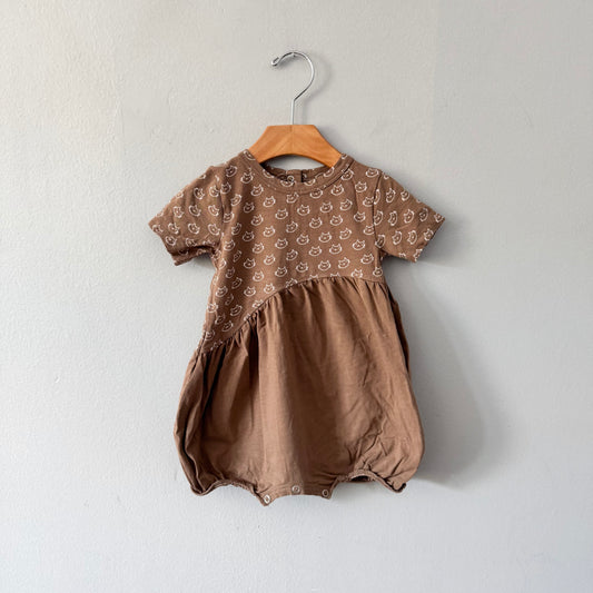 Kate Quinn / Brown cat romper / 6-12M