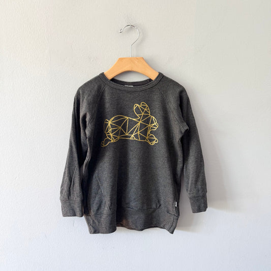 Little & Lively / Dark grey x bunny long sleeve / 5-6T