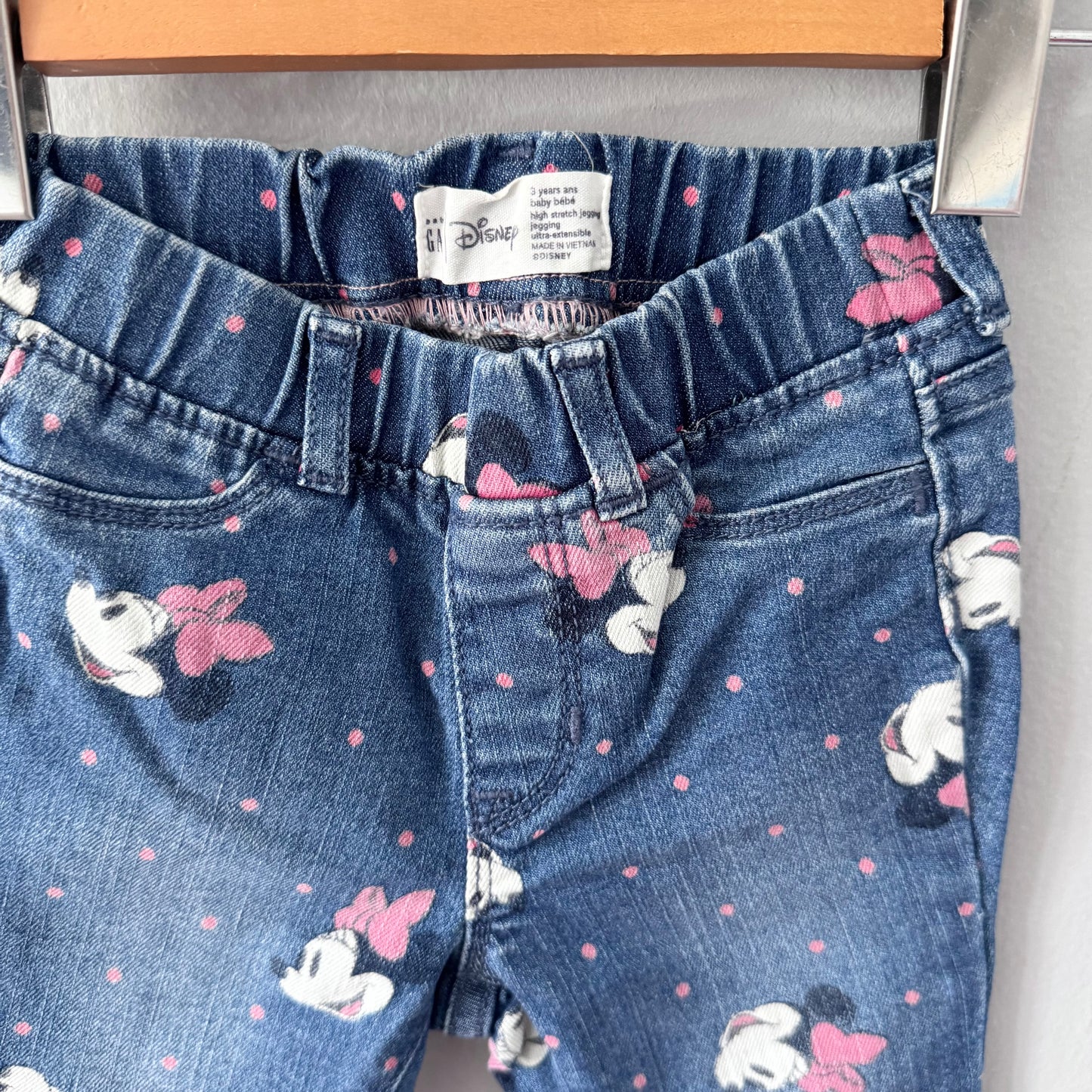 Gap x Disney / Minnie denim leggings / 3Y