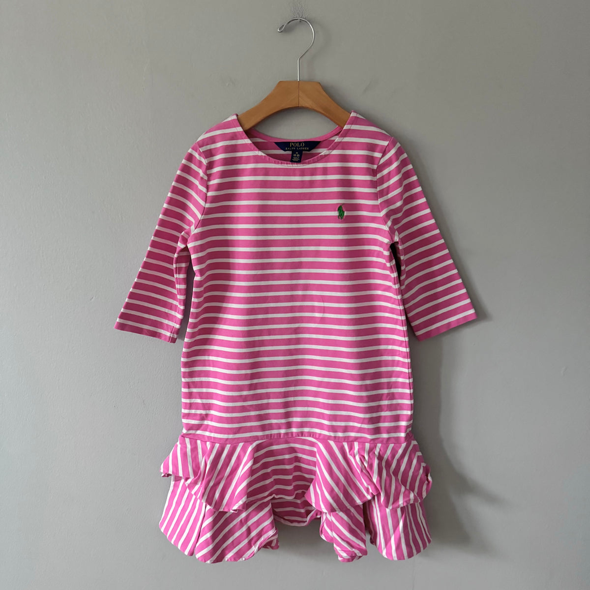 Polo Ralph Lauren / Pink stripe dress / 8-10Y