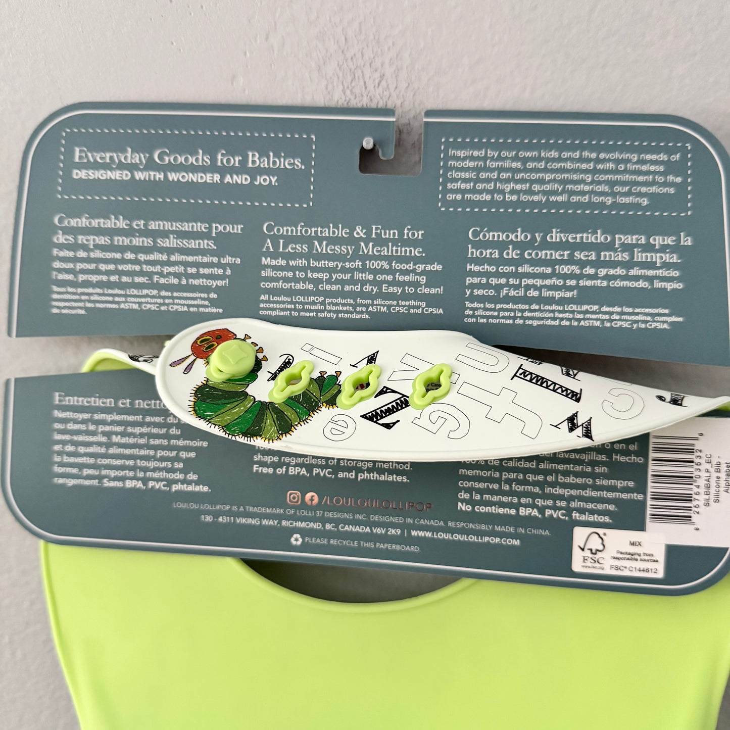 Loulou Lollipop x Eric Carle / Silicone bib - New with tag