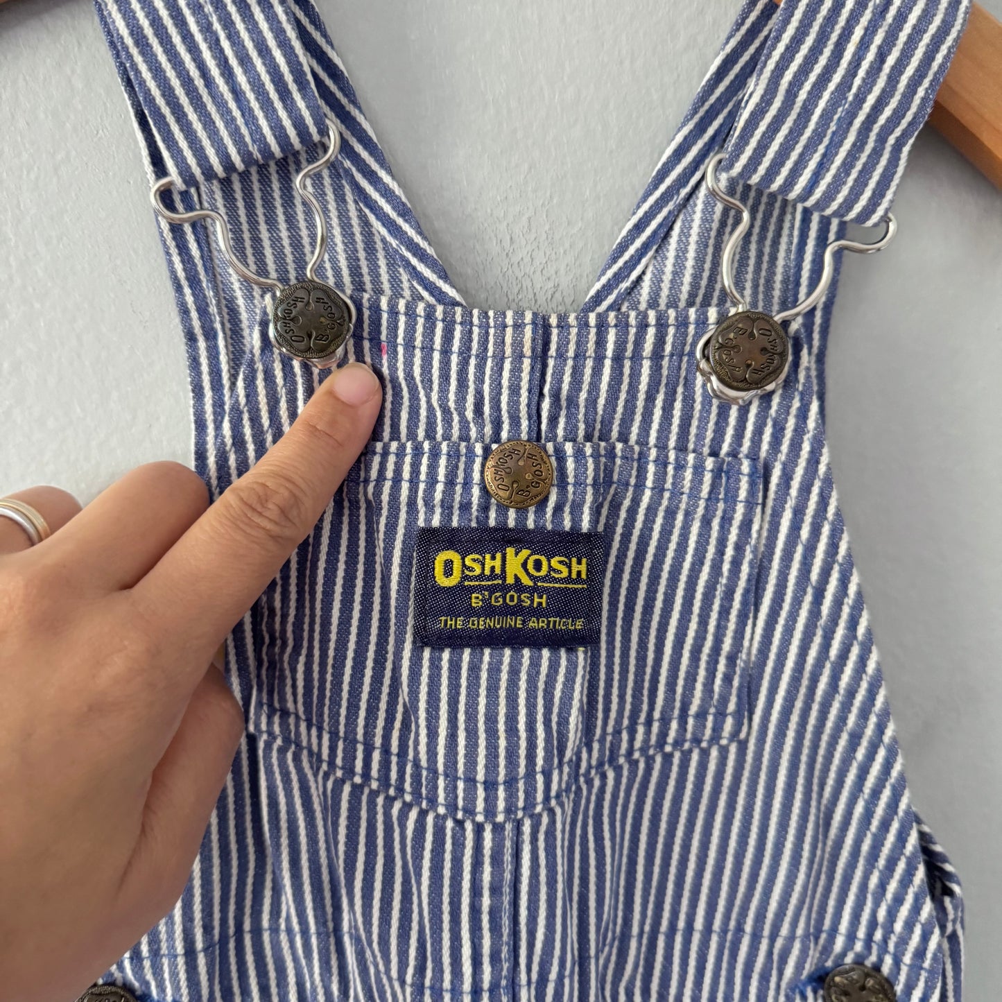 Vintage Oshkosh / Stripe overalls / 2T