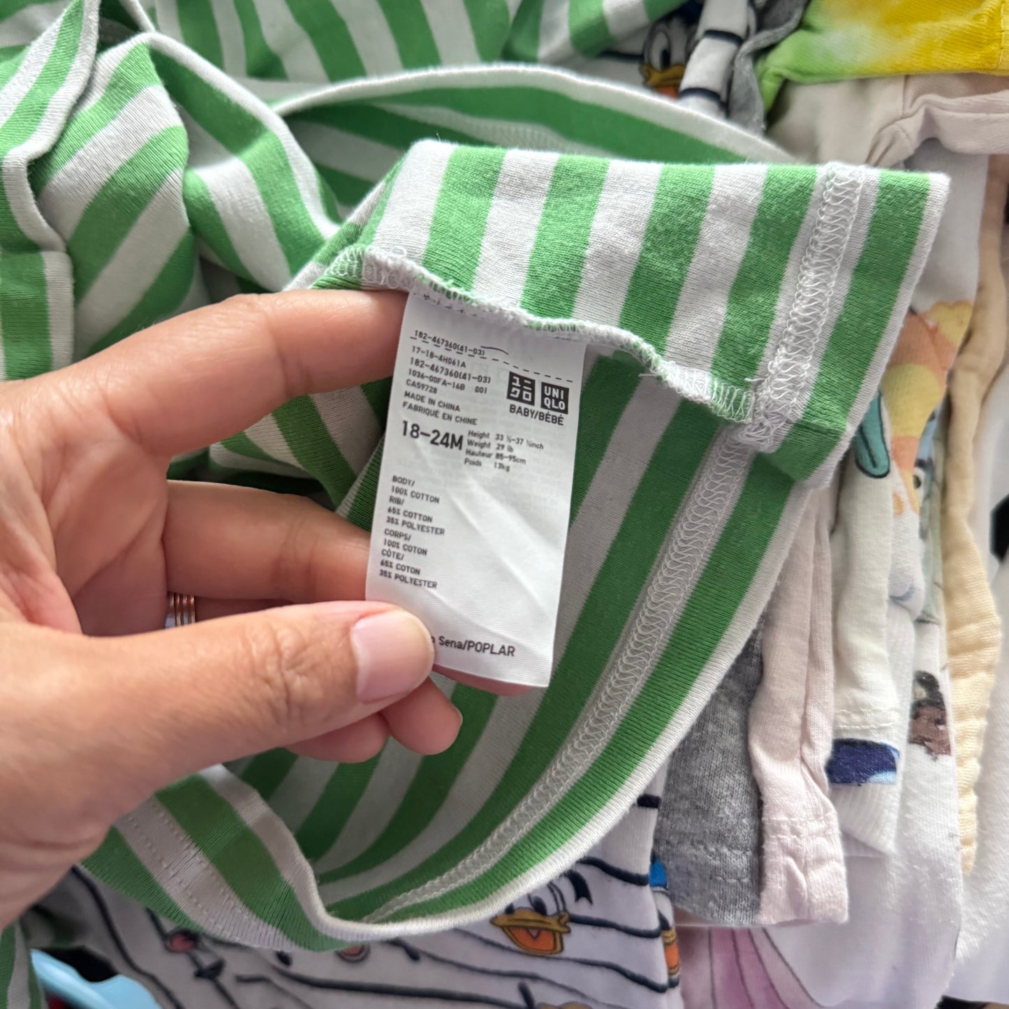 Uniqlo / Stripe long sleeve shirt / 18-24M