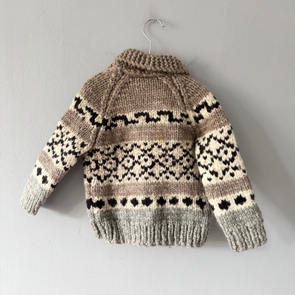 Handmade / Wool knit jacket / 4-5Y
