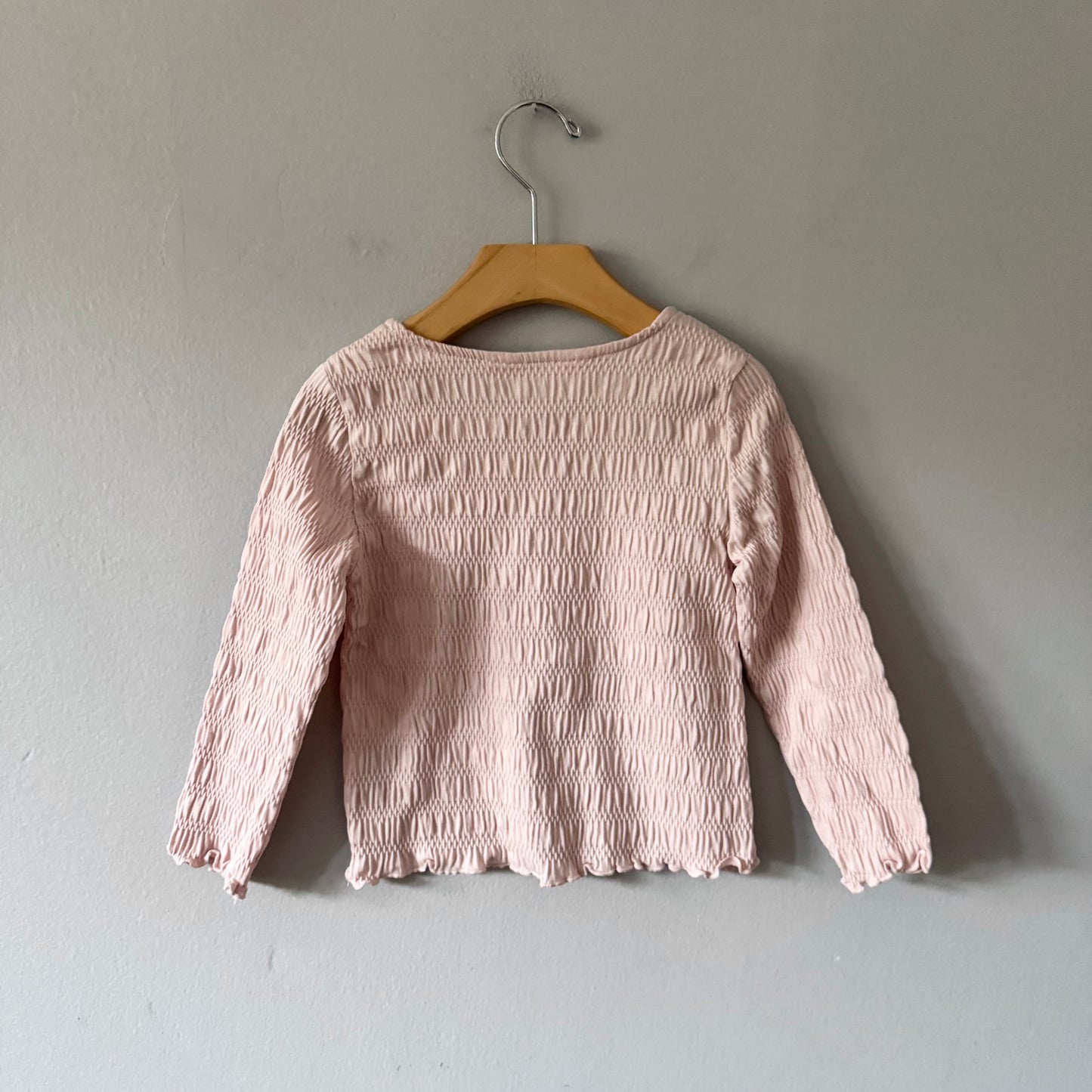 H&M / Long sleeve top - light pink / 2-4Y