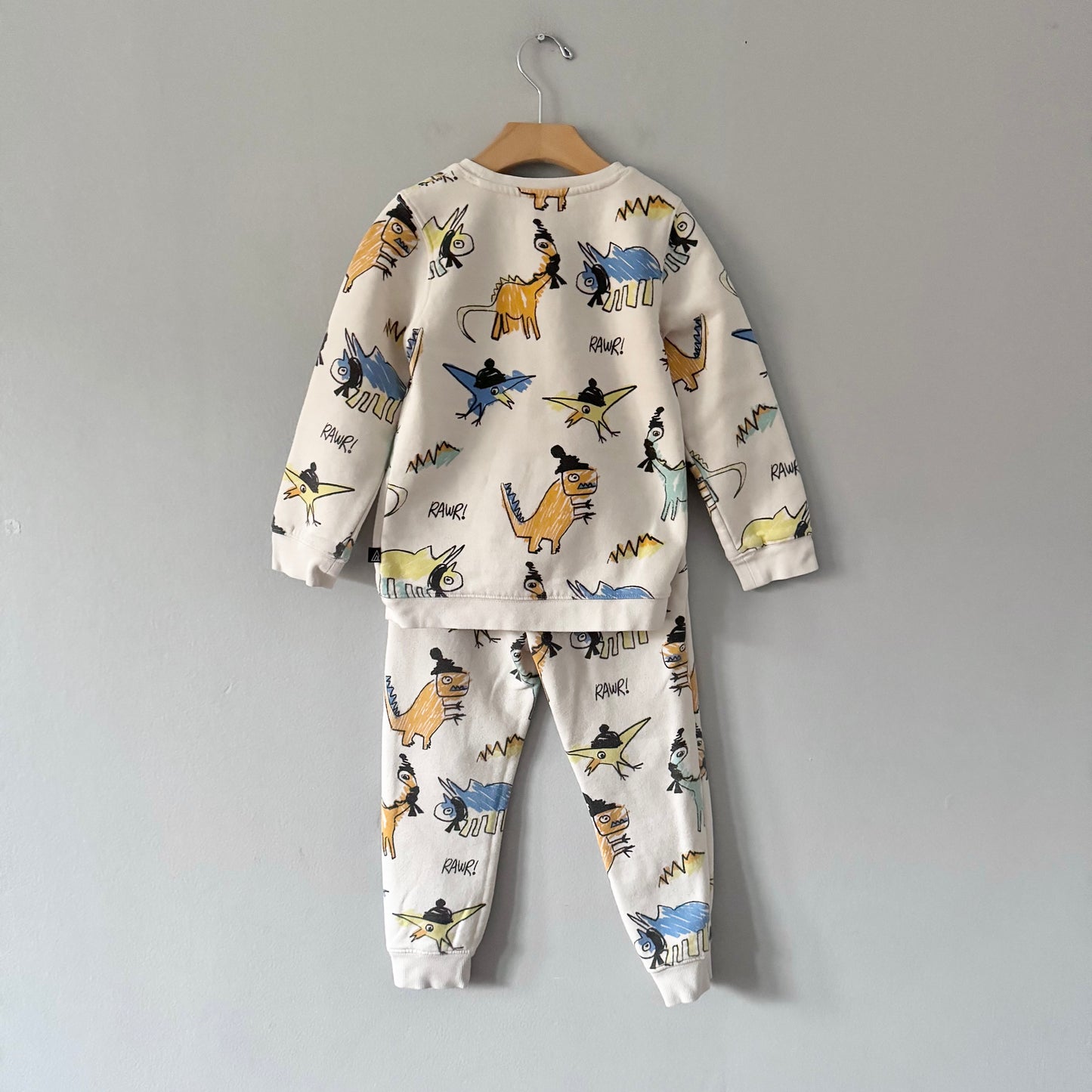 Ripzone / White x dinosaur crew set / 5T