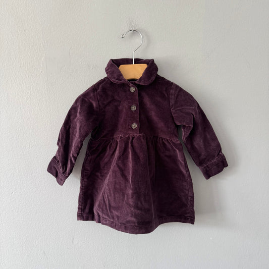 Miles the label / Dark purple velour dress / 9M
