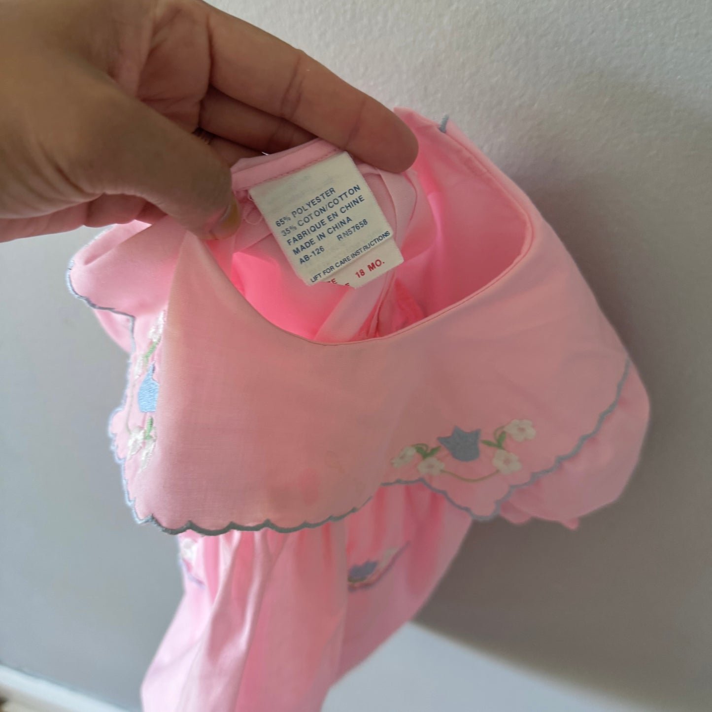 Vintage / Pink blouse dress / 18M