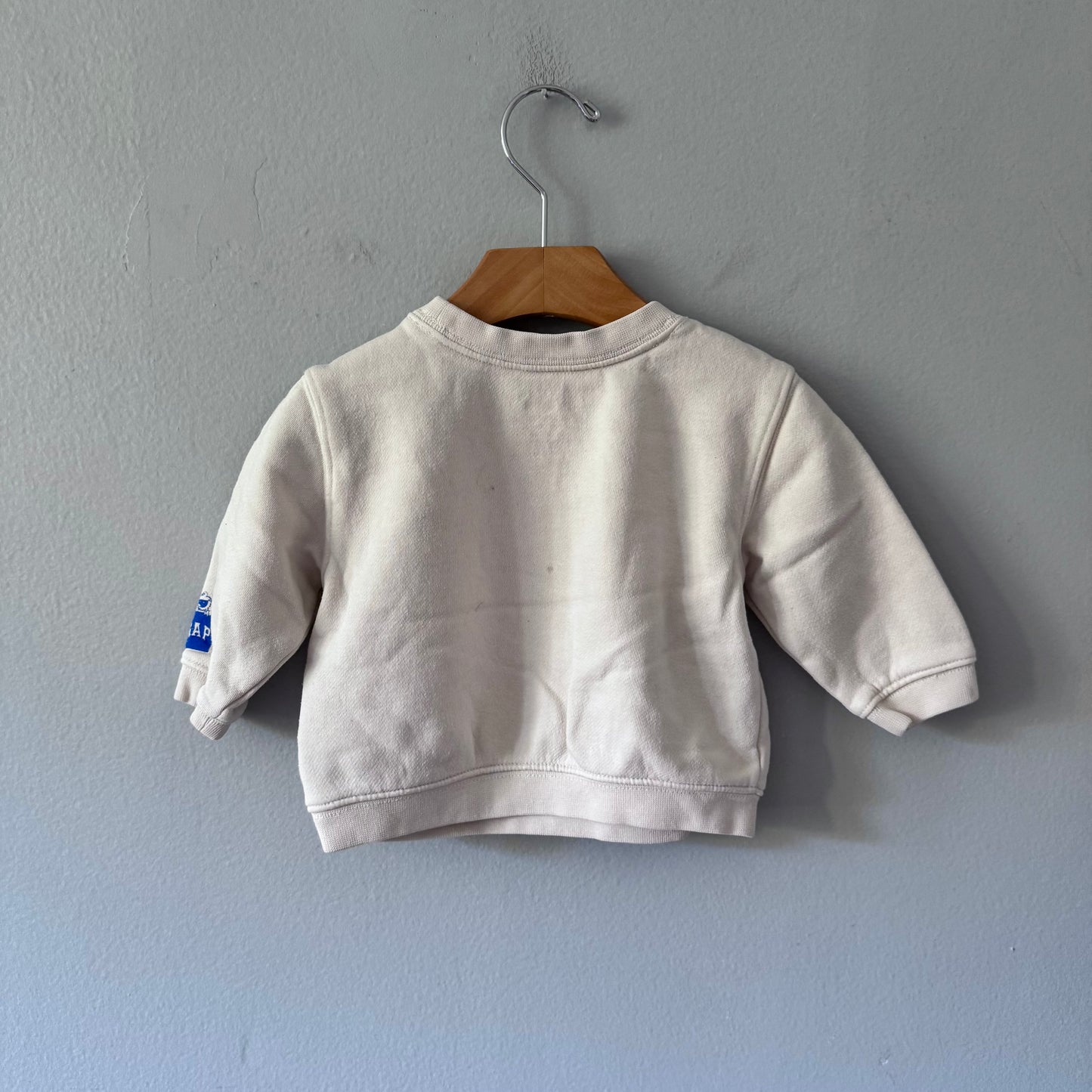 Gap x Cookie Monster / White sweatshirt / 6-12M