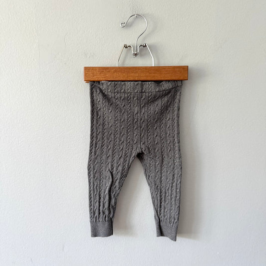 Gap / Dark grey cable knit leggings / 12-18M