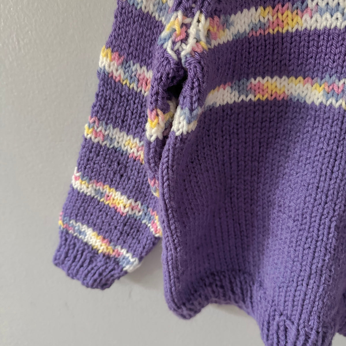 Handmade / Purple knit pullover / 4Y