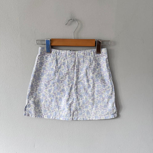 Vintage / Blue floral skort / 7Y