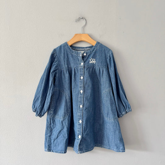 Buddy Lee / Chambray long sleeve dress / 100cm(3-4Y)